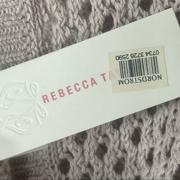 Rebecca Taylor Cross Back Crew Moonlight Crochet Open Back - Picture 12 of 12